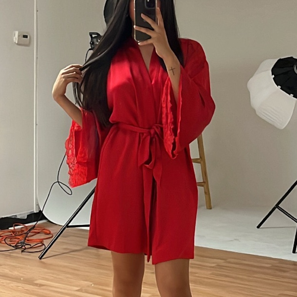 Red Victoria’s Secret robe